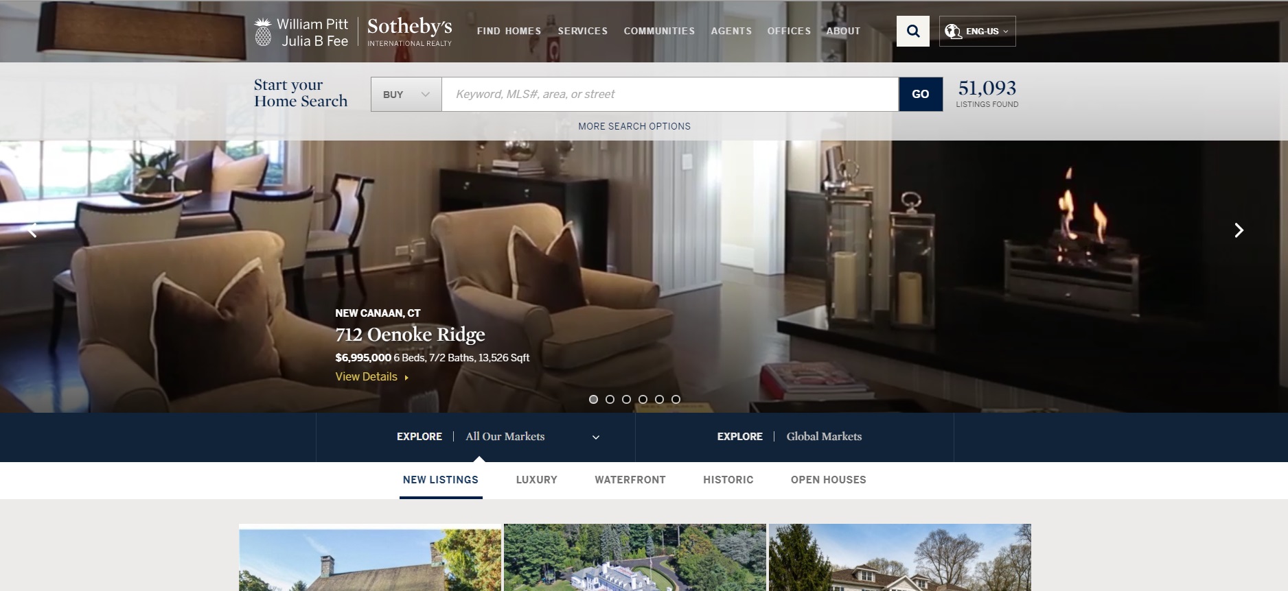 William Pitt and Julia B. Fee Sotheby’s Realty Webby winning website